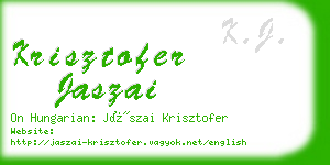 krisztofer jaszai business card